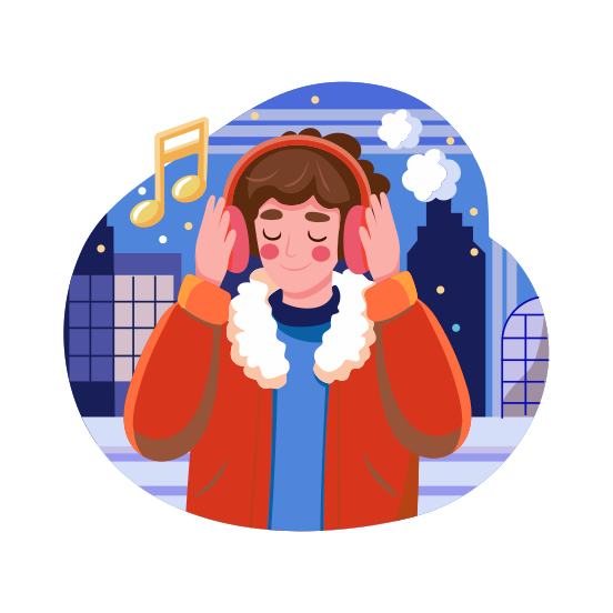 Listening Music illustration