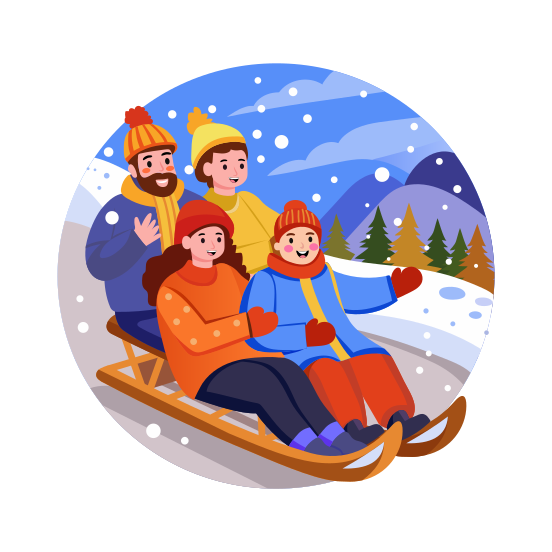 Sledding Hill illustration