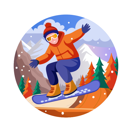 Snowboarding illustration