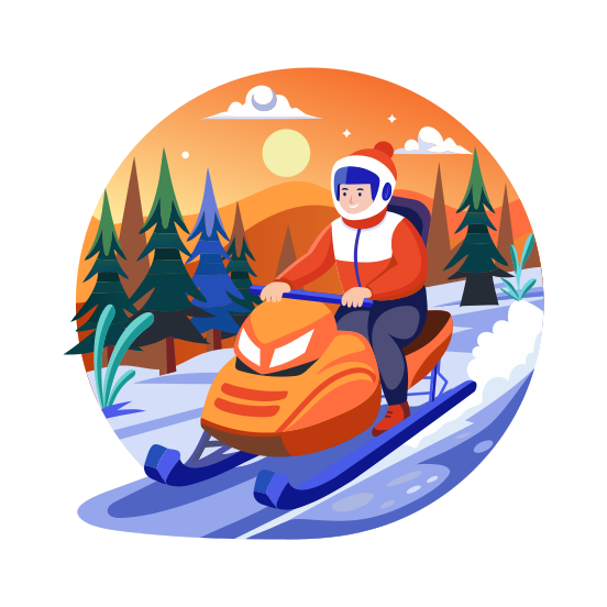 Snowmobile Ride illustration