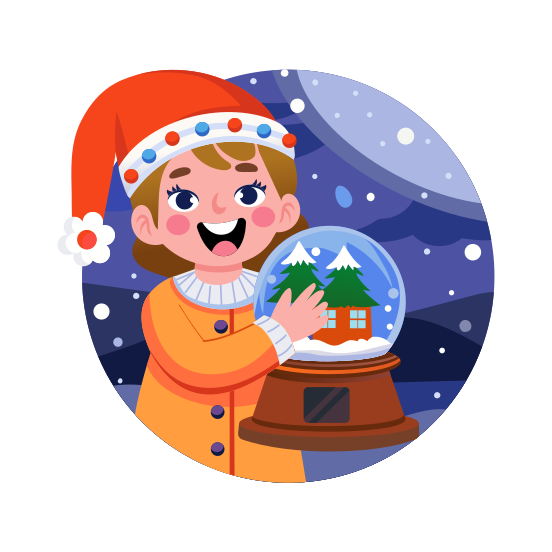 Winter Globe illustration